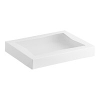 Baker's Lane 16" x 12" x 2 1/4" White Customizable Auto-Popup Window Donut / Bakery Box - 10/Pack