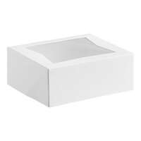 Baker's Lane 10 1/4" x 8" x 4" White Auto-Popup Window Cake / Donut / Bakery Box - 200/Case