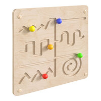 Flash Furniture Bright Beginnings 18" x 18" Wooden STEAM Maze Motor Skills Wall Activity Board