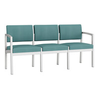 Lesro Lenox Steel Patriot Plus Sea Vinyl 3-Seat Sofa