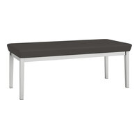 Lesro Lenox Steel Patriot Plus Charcoal Vinyl 2-Seat Bench