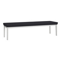 Lesro Lenox Steel Patriot Plus Black Vinyl 3-Seat Bench