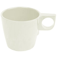 Thunder Group ML9011I 7 oz. Stacking Ivory Melamine Cup - 12/Pack