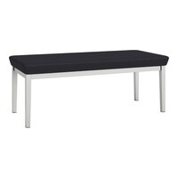 Lesro Lenox Steel Patriot Plus Black Vinyl 2-Seat Bench