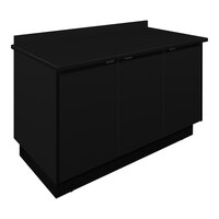 Plymold Black Laminate Condiment Counter with Backsplash 82002BK