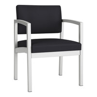 Lesro Lenox Steel Patriot Plus Black Vinyl Guest Arm Chair