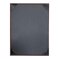 H. Risch, Inc. Oakmont 8 1/2" x 11" Wine 1-Panel Menu Cover with Album Style Corners