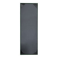 H. Risch, Inc. Oakmont 4 1/4" x 14" Green 1-Panel Menu Cover with Album Style Corners