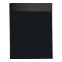 H. Risch Inc. Oakmont 8 1/2" x 11" Black Single View Hardback Magnetic Menu Board