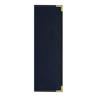 H. Risch, Inc. Oakmont 4 1/4" x 14" Blue 3 View Menu Cover