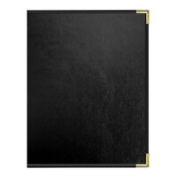 H. Risch, Inc. Oakmont 8 1/2" x 11" Black 4 View Menu Cover