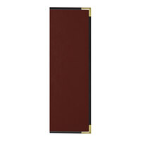 H. Risch, Inc. Oakmont 4 1/4" x 14" Wine 3 View Menu Cover