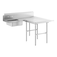Regency 5' 16-Gauge Stainless Steel Soiled L-Shape Dishtable - Right Landing