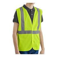 Lavex Class 2 Lime High Visibility Surveyor's Safety Vest with Hook &amp; Loop Closure - 50/Case