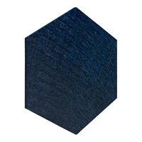 Luxor Reclaim 9 1/2" x 11" Midnight Blue PET Stick-On Decorative Hexagon Acoustic Wall Panel Kit RCLMHEX057 - 6/Pack