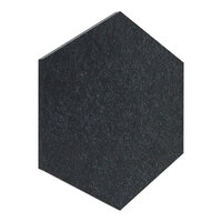 Luxor Reclaim 9 1/2" x 11" Storm Blue PET Stick-On Decorative Hexagon Acoustic Wall Panel Kit RCLMHEX092 - 6/Pack