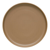 Libbey Driftstone 10 1/2" Sand Satin Matte Porcelain Flat Coupe Plate - 12/Case