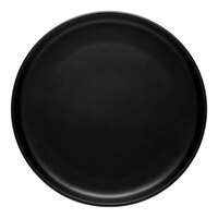 Libbey Driftstone 9" Onyx Satin Matte Porcelain Flat Coupe Plate - 12/Case