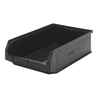 Quantum Magnum 19 3/4" x 12 3/8" x 5 7/8" Recycled Black Storage Tote Bin QMS531BR