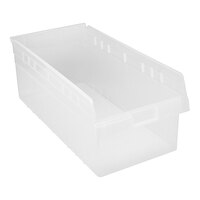 Quantum STORE-MAX 23 5/8" x 11 1/8" x 8" Clear Shelf Bin QSB816CL