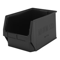 Quantum Magnum 19 3/4" x 12 3/8" x 11 7/8" Recycled Black Storage Tote Bin QMS533BR