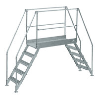 Vestil 23 1/2" x 60" 5-Step Galvanized Steel Crossover Ladder COL-5-46-44-HDG - 500 lb. Capacity
