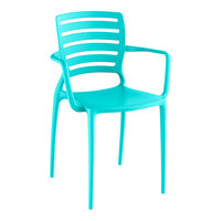 Lancaster Table & Seating Sol Coastal Blue Resin Arm Chair