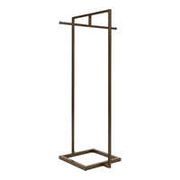 Econoco Linea 30" x 20" x 66" Bronze Metal Garment Rack with 2-Way Straight Bar LNE2W