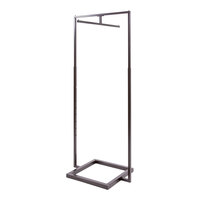 Econoco Linea 30" x 20" x 72" Bronze Metal Adjustable Garment Rack with 2-Way Straight Bar LNE2WADJ