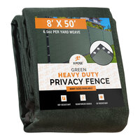 Xpose Safety 8' x 50' Green Heavy-Duty 6.5 oz. Mesh Privacy Fence PS-850G