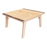 Whitney Brothers Nature View 35" x 35" x 18" Square Live Edge Wood Table