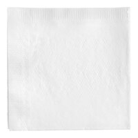 Choice White Customizable 3-Ply 1/4 Fold Beverage Napkin 10" x 10" - 50/Sample