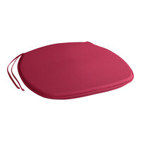 Lancaster Table & Seating Vineyard Series 1" Merlot Red Chair and Bar Stool Cushion with Ties