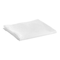 Garnier-Thiebaut Bordeaux T-320 44" x 21" White Tone-on-Tone Stripe King Size Sateen Weave 100% ELS Cotton Pillowcase - 120/Case