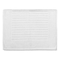 Garnier-Thiebaut Epure Plus 20" x 30" White 100% Combed Terry Cotton Bath Mat 7.75 lb. - 36/Case