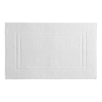 Garnier-Thiebaut Sirocco 22" x 34" White 100% Combed Terry Cotton Bath Mat 11 lb. - 36/Case