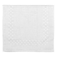 Garnier-Thiebaut Mistral 20" x 36" White 100% Combed Terry Cotton Bath Mat 11 lb. - 36/Case