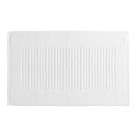 Garnier-Thiebaut Metro 20" x 35" White 100% Combed Terry Cotton Bath Mat 12 lb. - 30/Case