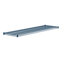 Lavex Pro 18" x 60" NSF Blue Epoxy Heavy-Duty Wire Shelf with Antimicrobial Coating