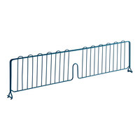 Lavex Pro 8" x 36" NSF Blue Epoxy Heavy-Duty Wire Shelf Divider with Antimicrobial Coating