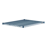 Lavex Pro 30" NSF Blue Epoxy Heavy-Duty Wire Shelf with Antimicrobial Coating