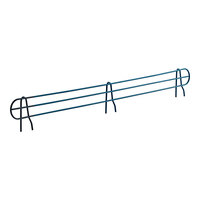 Lavex Pro 48" x 4" NSF Blue Epoxy Heavy-Duty Wire Shelf Ledge with Antimicrobial Coating