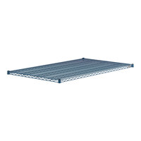 Lavex Pro 36" x 60" NSF Blue Epoxy Heavy-Duty Wire Shelf with Antimicrobial Coating