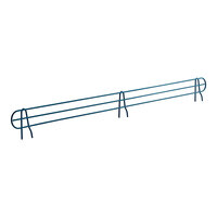 Lavex Pro 60" x 4" NSF Blue Epoxy Heavy-Duty Wire Shelf Ledge with Antimicrobial Coating