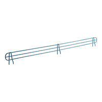 Lavex Pro 72" x 4" NSF Blue Epoxy Heavy-Duty Wire Shelf Ledge with Antimicrobial Coating