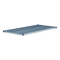 Lavex Pro 30" x 60" NSF Blue Epoxy Heavy-Duty Wire Shelf with Antimicrobial Coating