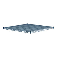 Lavex Pro 36" x 36" NSF Blue Epoxy Heavy-Duty Wire Shelf with Antimicrobial Coating