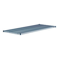 Lavex Pro 30" x 72" NSF Blue Epoxy Heavy-Duty Wire Shelf with Antimicrobial Coating