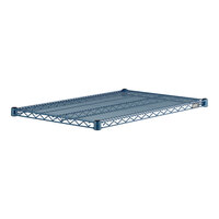 Lavex Pro 24" x 36" NSF Blue Epoxy Heavy-Duty Wire Shelf with Antimicrobial Coating