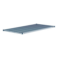 Lavex Pro 36" x 72" NSF Blue Epoxy Heavy-Duty Wire Shelf with Antimicrobial Coating